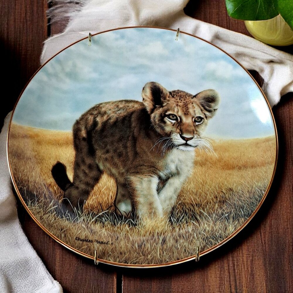 Young Explorer Plate 1989 Charles Fracé Wildlife Hamilton Collection